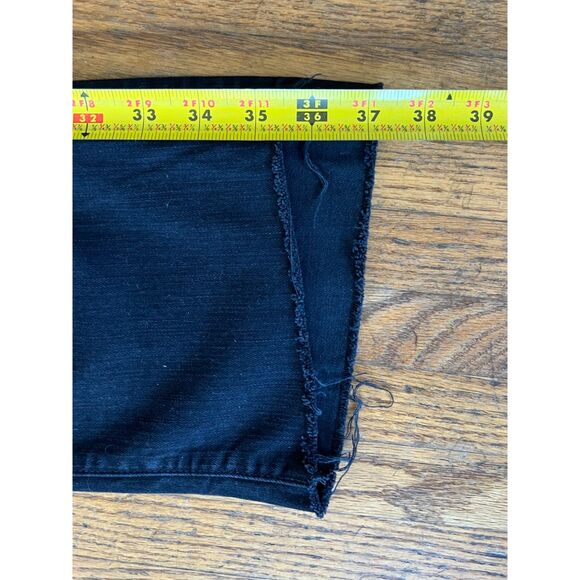 MOTHER Denim Black The Insider Crop Step Fray Not Guilty Jeans Women's Size 30 - Picture 11 of 12